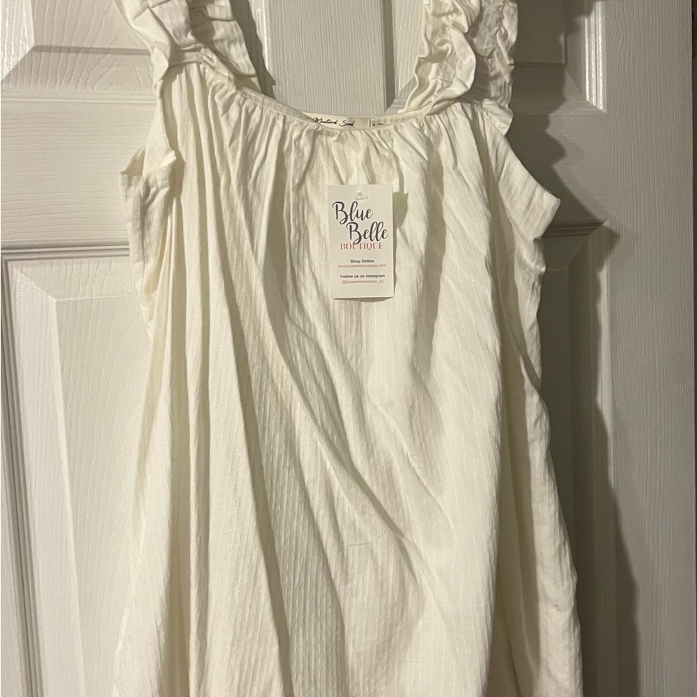 Mustard Seed White Mini Dress